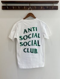 Anti Social Social Club Classic Logo Tee, White/Green