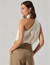 Partia Asymmetrical Top, Cream