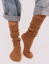 Staple Slouch Socks, Camel