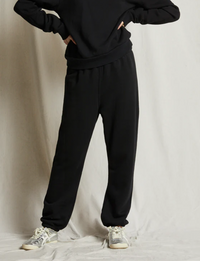 Stevie Fleece Sweatpants, True Black