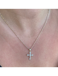 Princess Cross Necklace, Gold