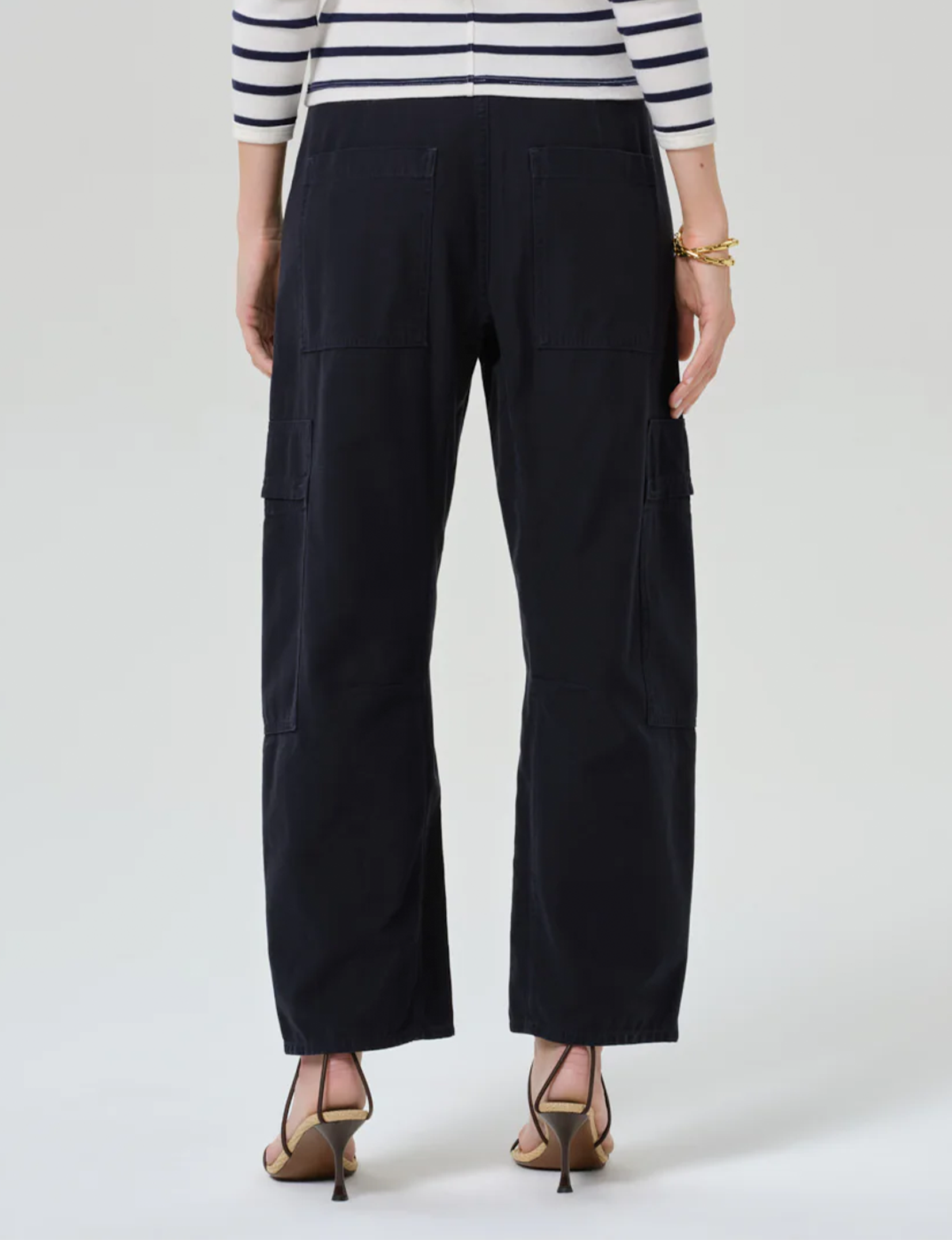 Marcelle Low Slung Cargo Pants, True Navy