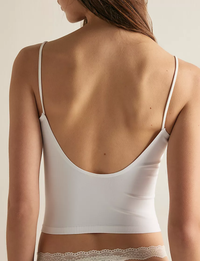 Round Two Skinny Strap Cami, Clean Ivory