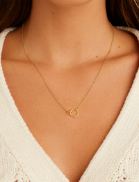 Wilshire Charm Adjustable Necklace, Gold Plated