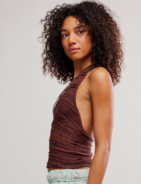 Flirty Frills Halter, Painted Chocolate
