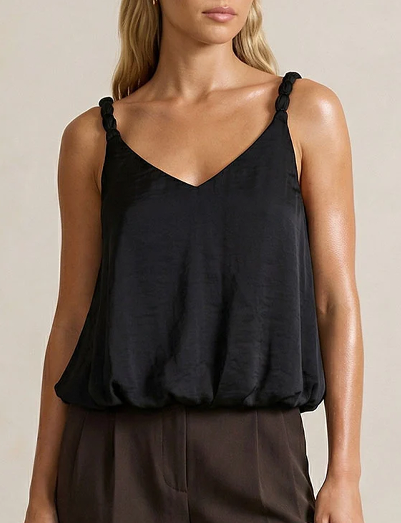 Accent Billow Tank, Black