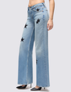 Mid Rise Wide Leg, Opal Indigo Star
