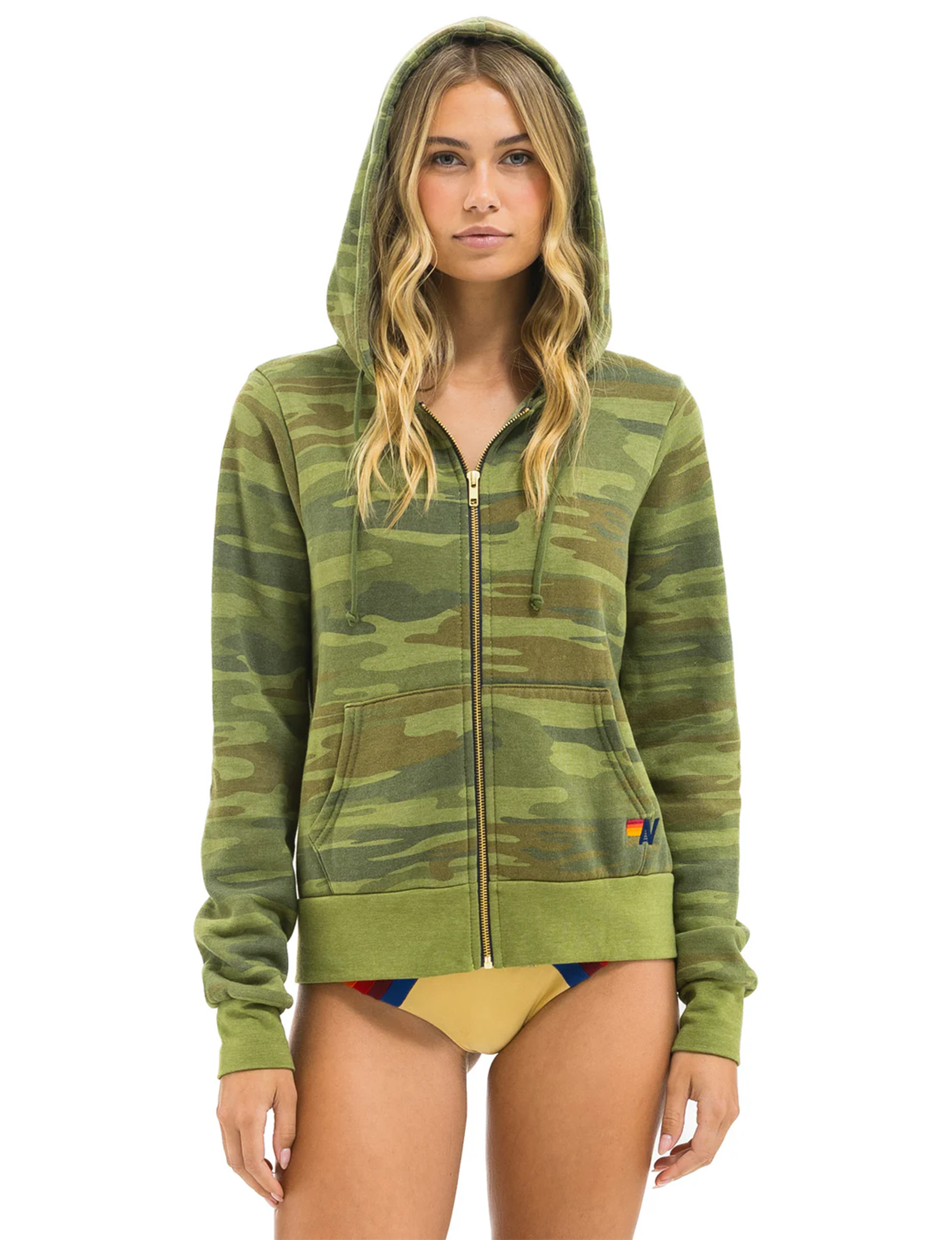 Bolt Hoodie, Camo/Neon Pink