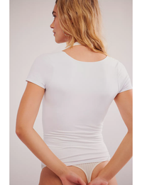 Clean Lines Baby Tee, White