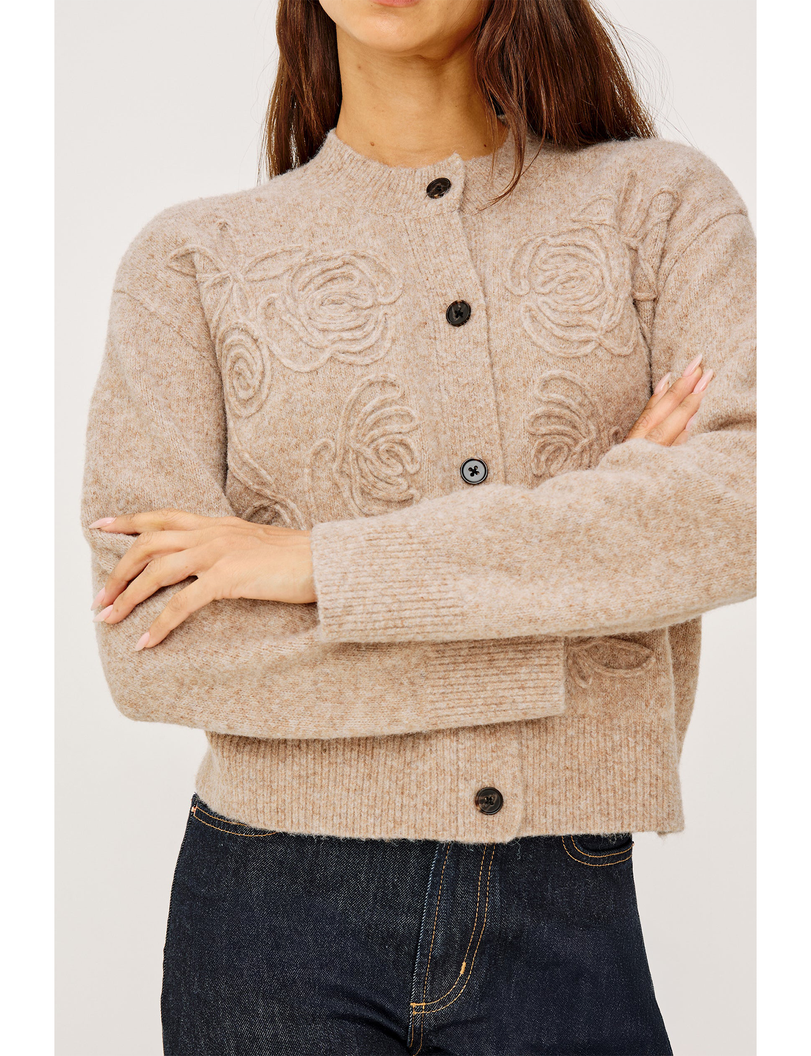 Coralee Cardigan, Sand