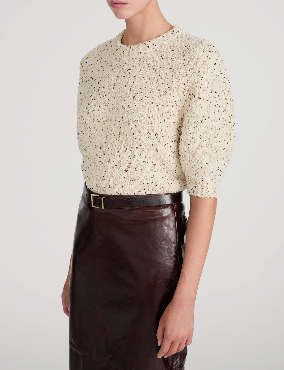 Confetti S/S Sweater, Cream