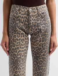 Mid Rise Blondie Crop, Leopardo