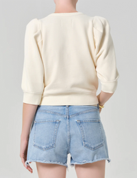 Pleated Crew, Cream