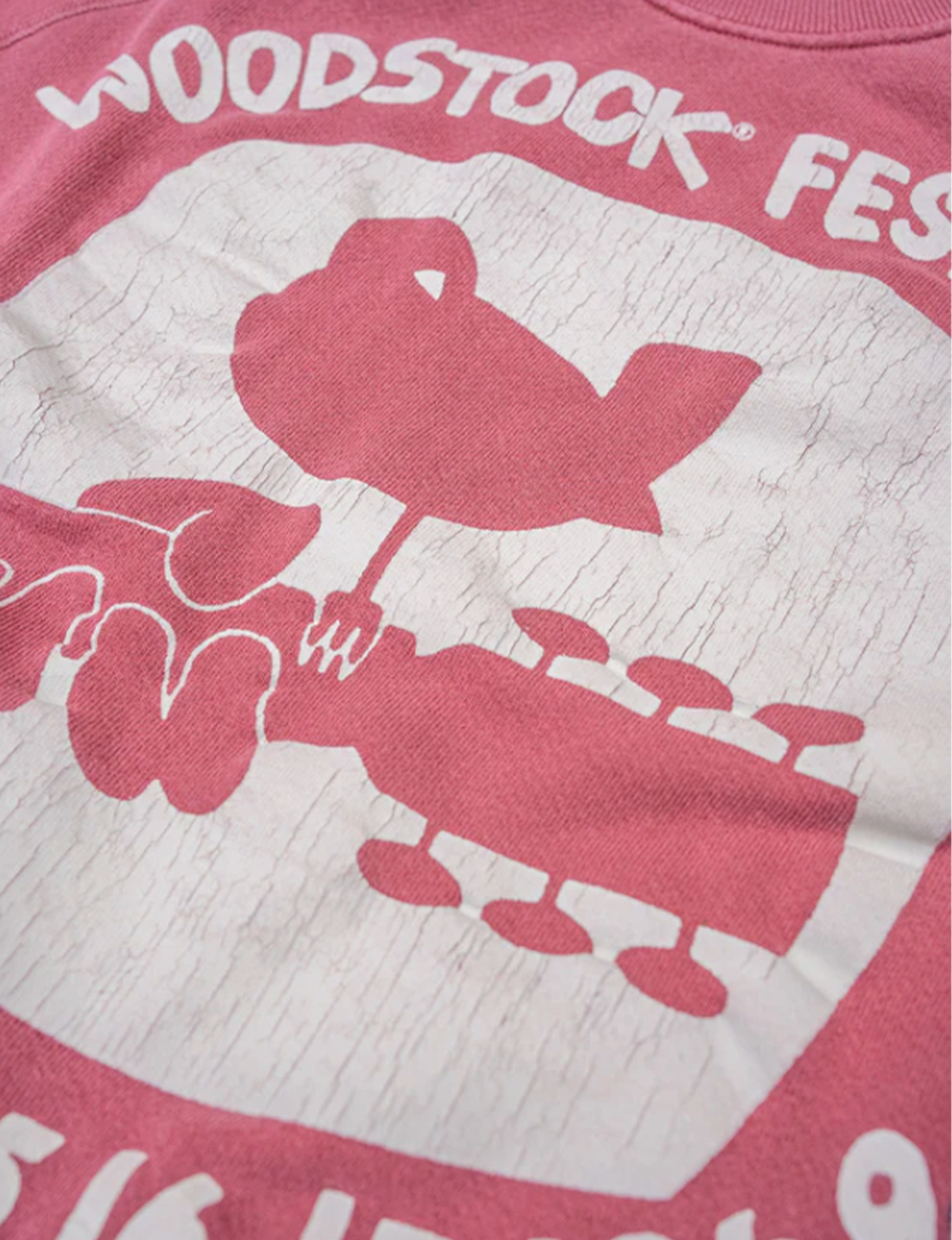 Woodstock Festival Short Sleeve Sweatshirt, Wine