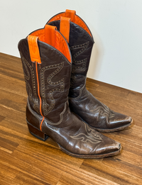 Frye Vintage Studded Cowboy Boot, Orange/Brown