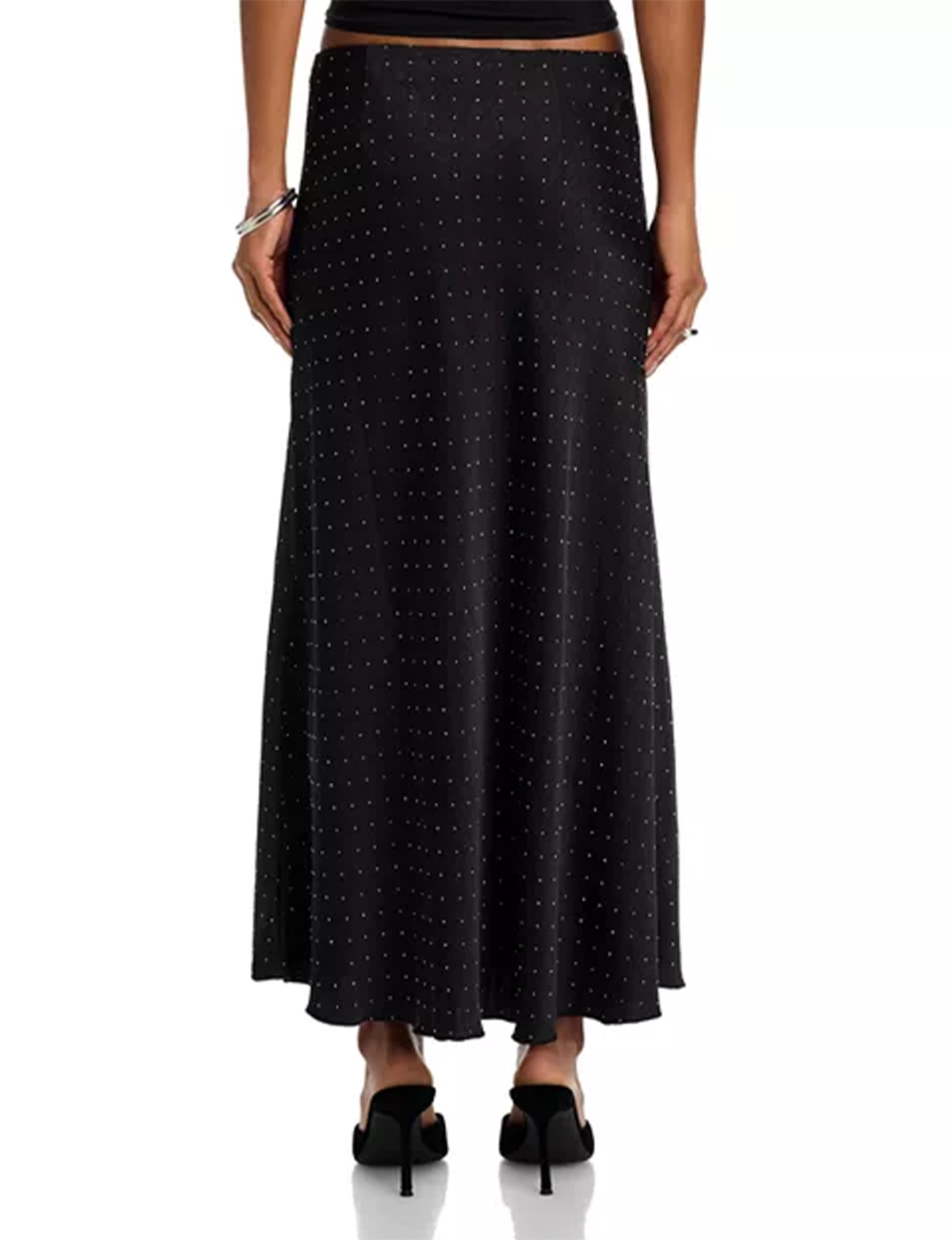 Jeannie Rhinestone Skirt, Black