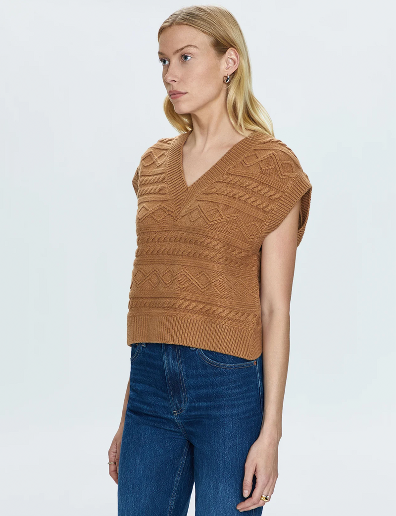 Marta Sweater Vest, Caramel