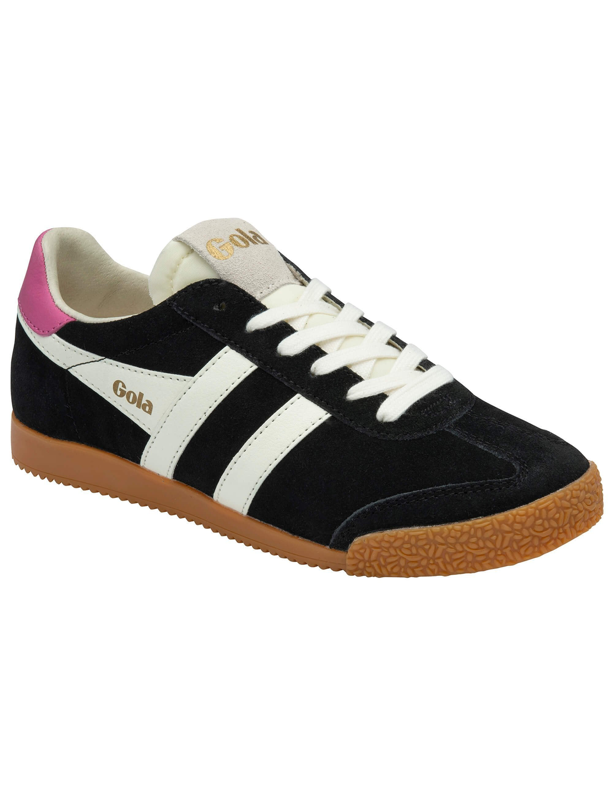 Elan Sneaker, Black/White/Fuchsia