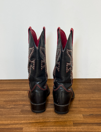 Frye Vintage Studded Cowboy Boot, Red/Black