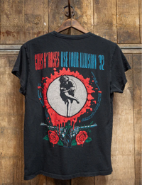 Guns N Roses Use Your Illusion Crew Tee, Coal