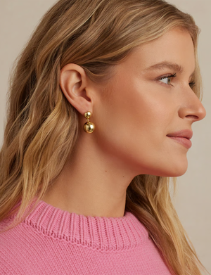 Newport Drop Earrings, Gold Plated