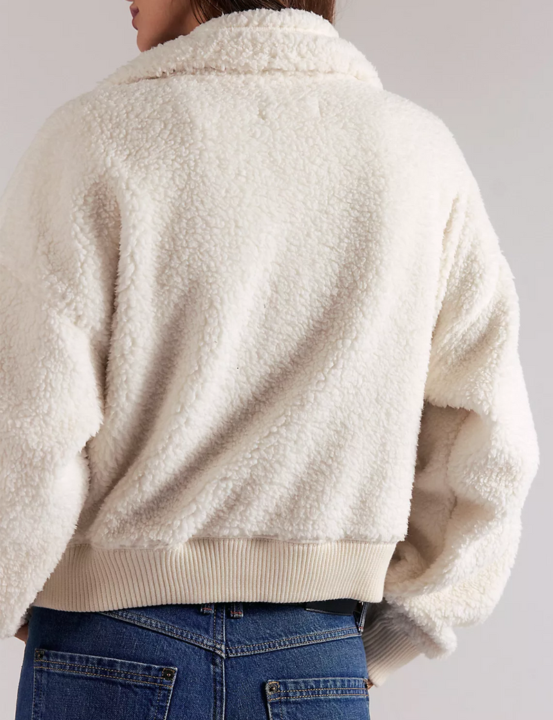 Alpine Sherpa Cardi, White Swan