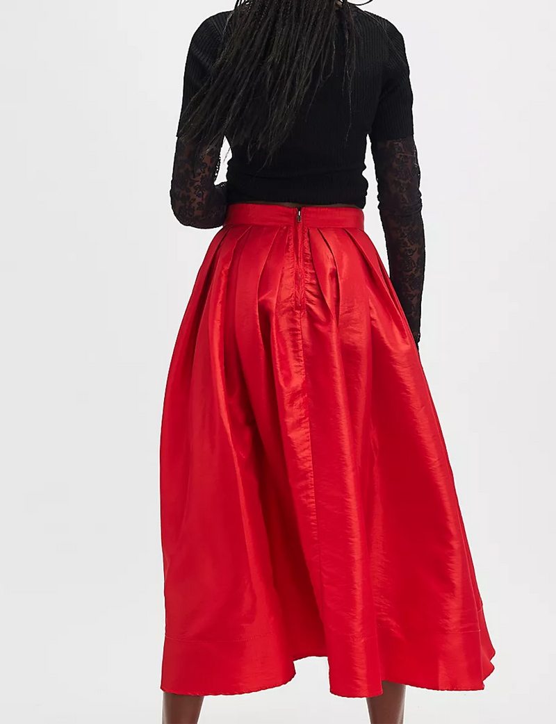 Emilia Full Skirt, High Risk Red