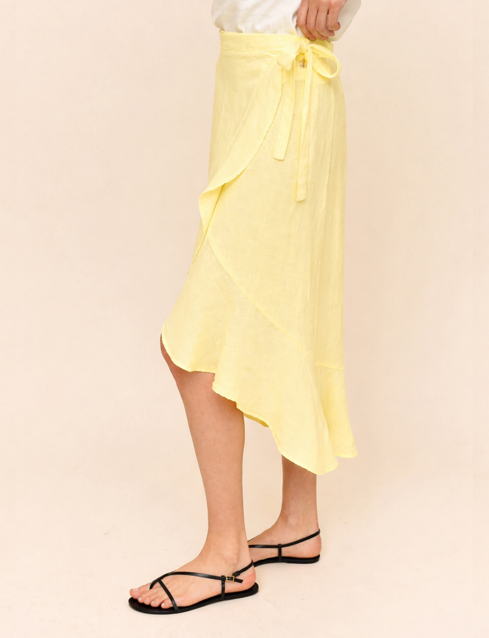 Ruffle Wrap Skirt, Lemon Drop