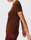 Schoolboy Crew Tee, Pecan Brown