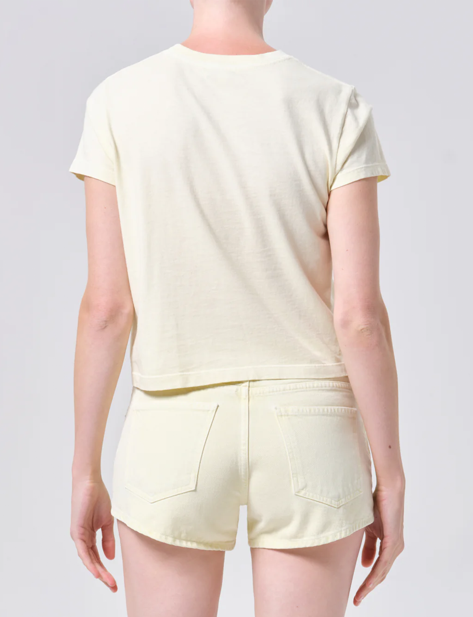 Adine Shrunken Tee, Lemon Drop