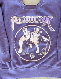 Fleetwood Mac U.S. Tour '77 Shrunken Crew Fleece, Plum