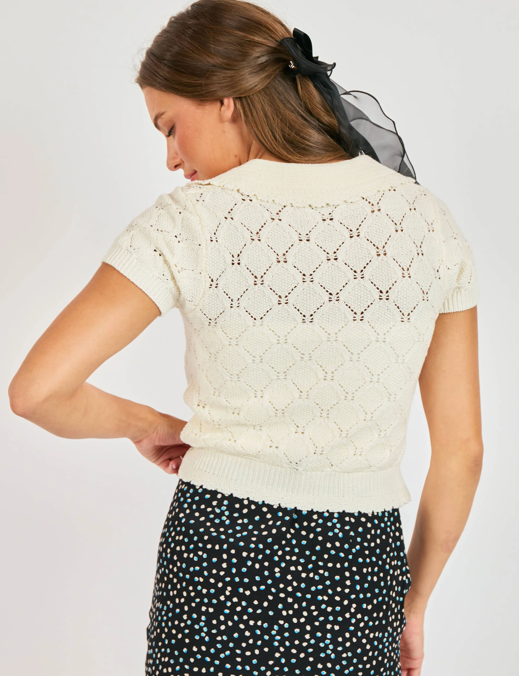 Josephine Polo Sweater, Ivory
