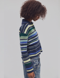 Trading Up Striped Polo, Navy/Combo