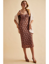 Lucinda Midi Dress, Ginger Combo