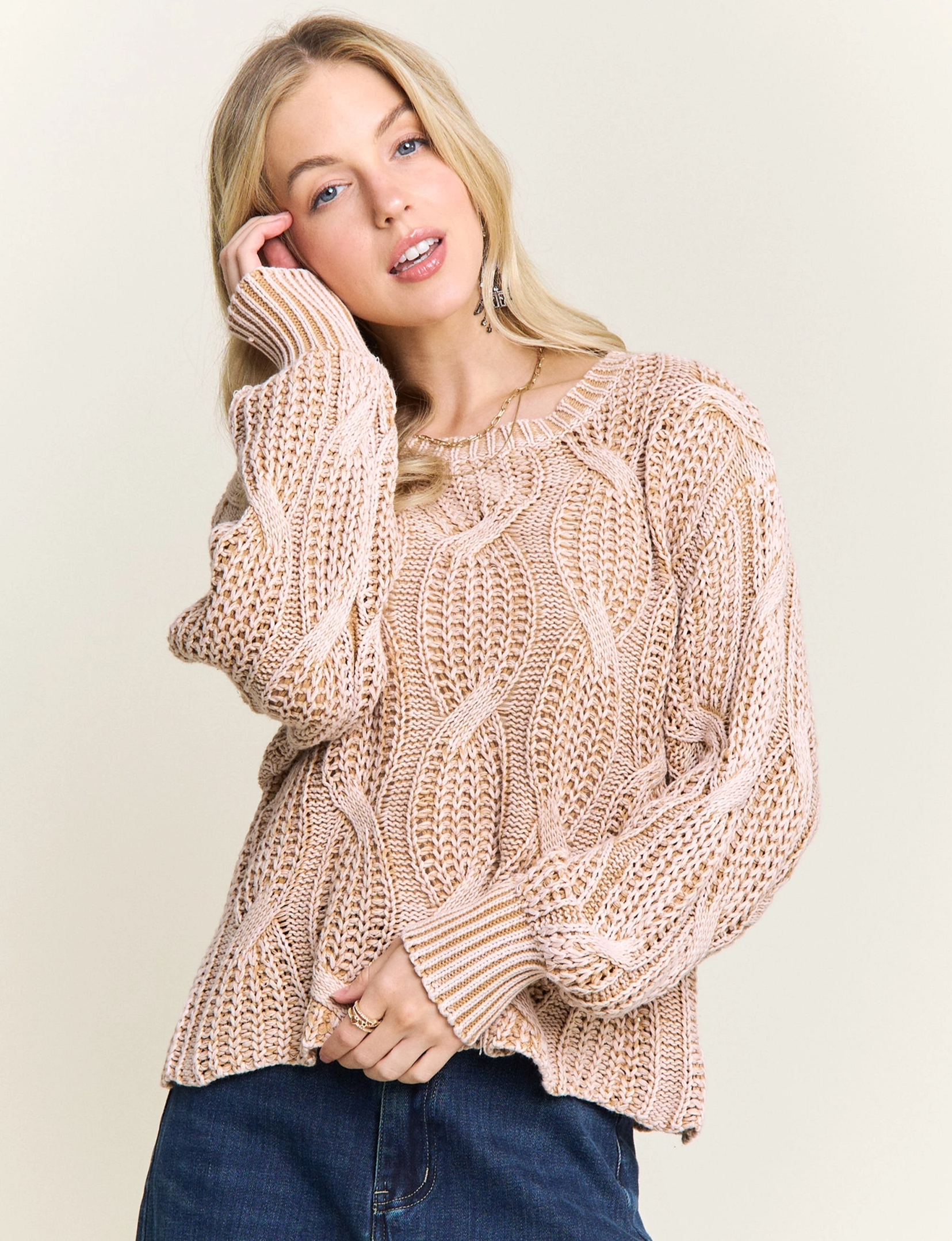 Juliet Knit Sweater, Khaki