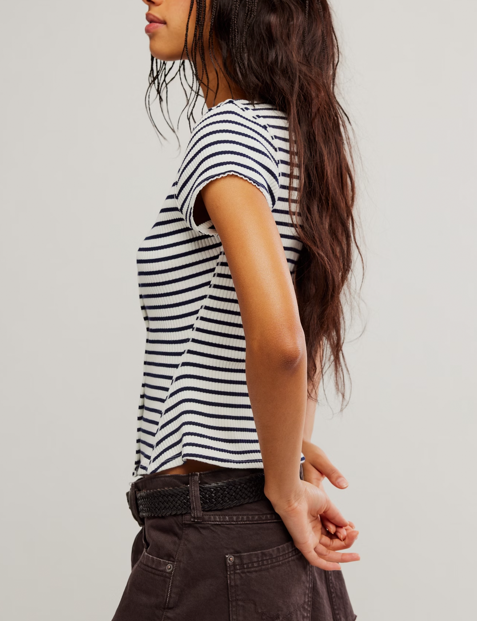 Most Wanted Striped Cardi, Black/White