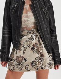 Benjamine Mini Skirt, Champagne Combo