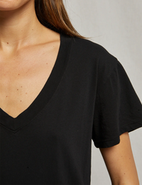 Hendrix V Neck Tee, True Black