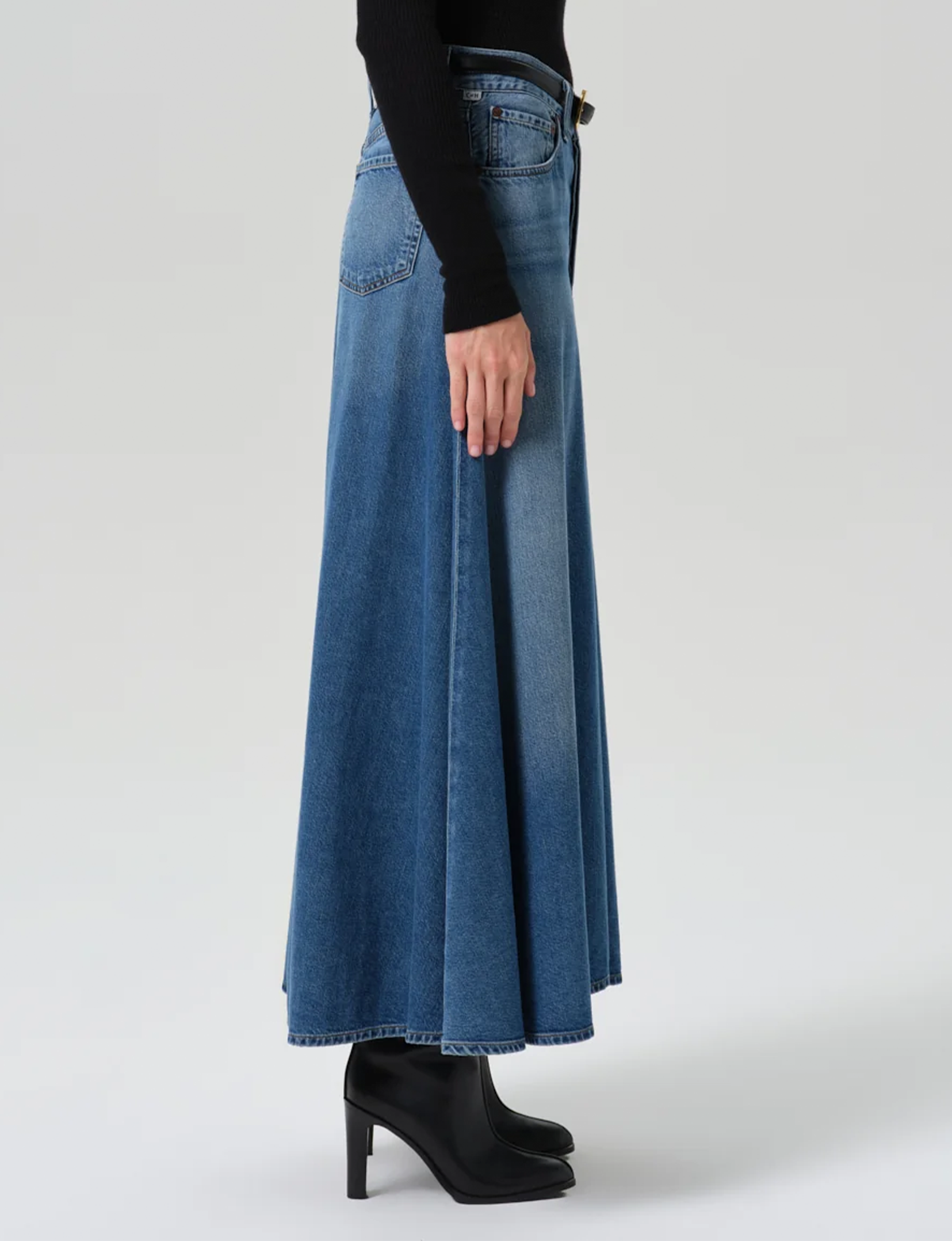 Fluid Maxi Skirt, Iris