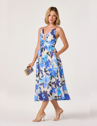 Janna Dress, Blue Floral