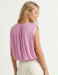 Grecian Drape Blouse, Lilac Sachet