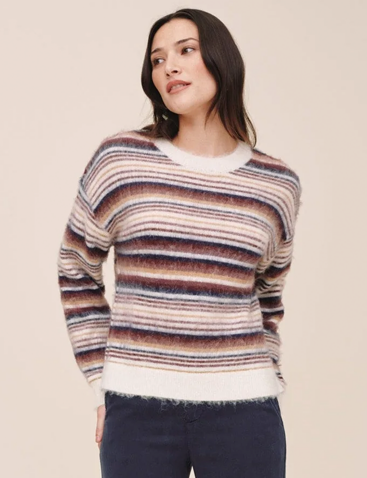 Fall Sweater, Umber Stripe