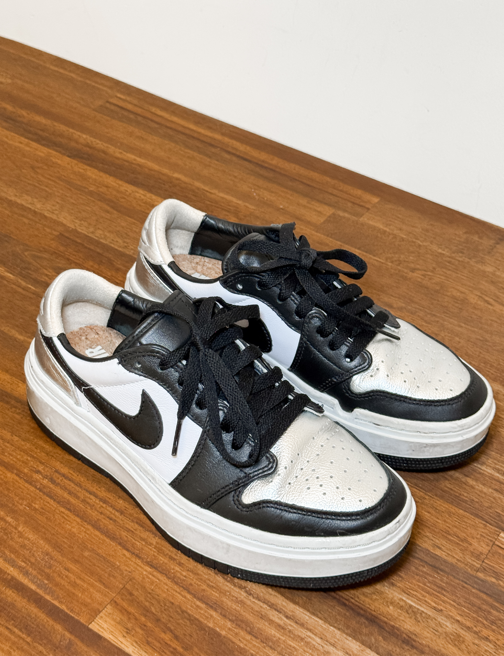 Nike Dunk Low Platform Sneakers, Silver