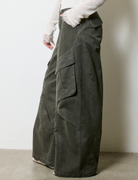 Wide Leg Cargo Pant, Jasper