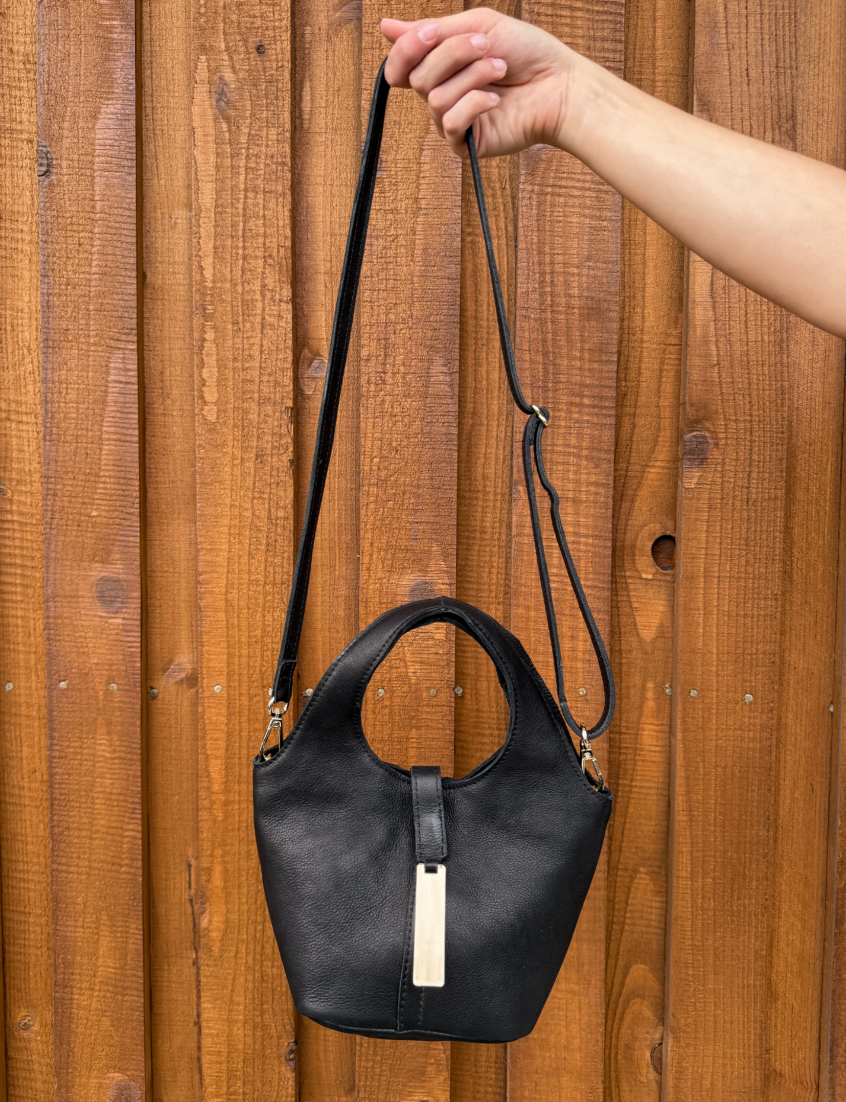 Mini Kai Crossbody, Black/Napa Leather