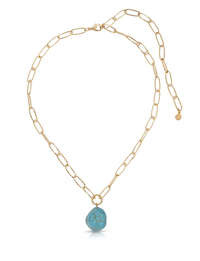 Open Links Necklace, Turquoise