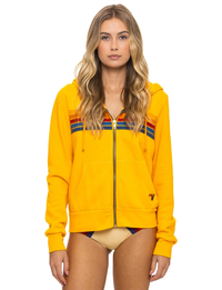 5 Stripe Zip Hoodie, Gold/Multi