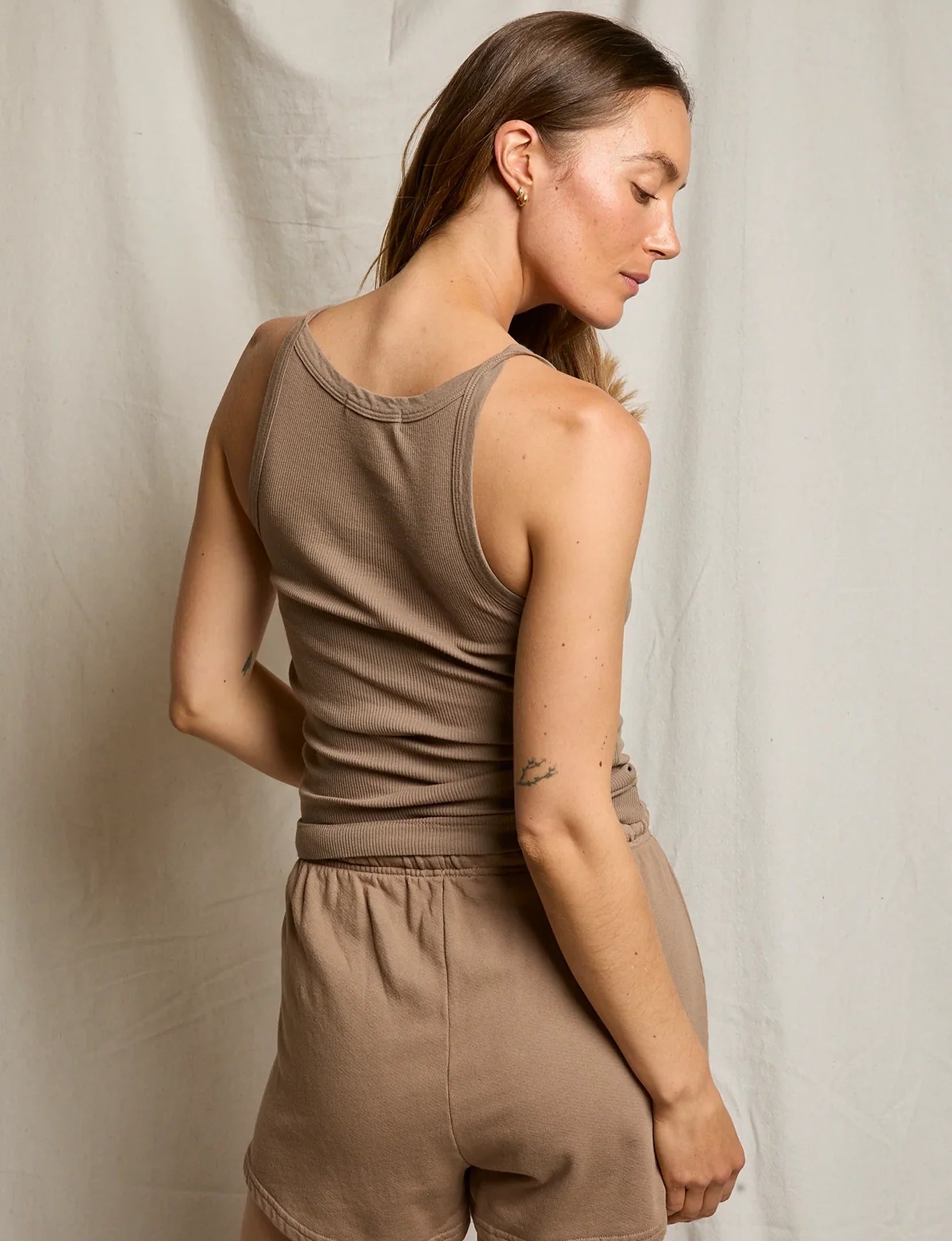Annie Recycled Tank, Mocha