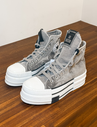 Converse X Rick Owens Drkshdw High Top Sneakers, Overdyed Concrete