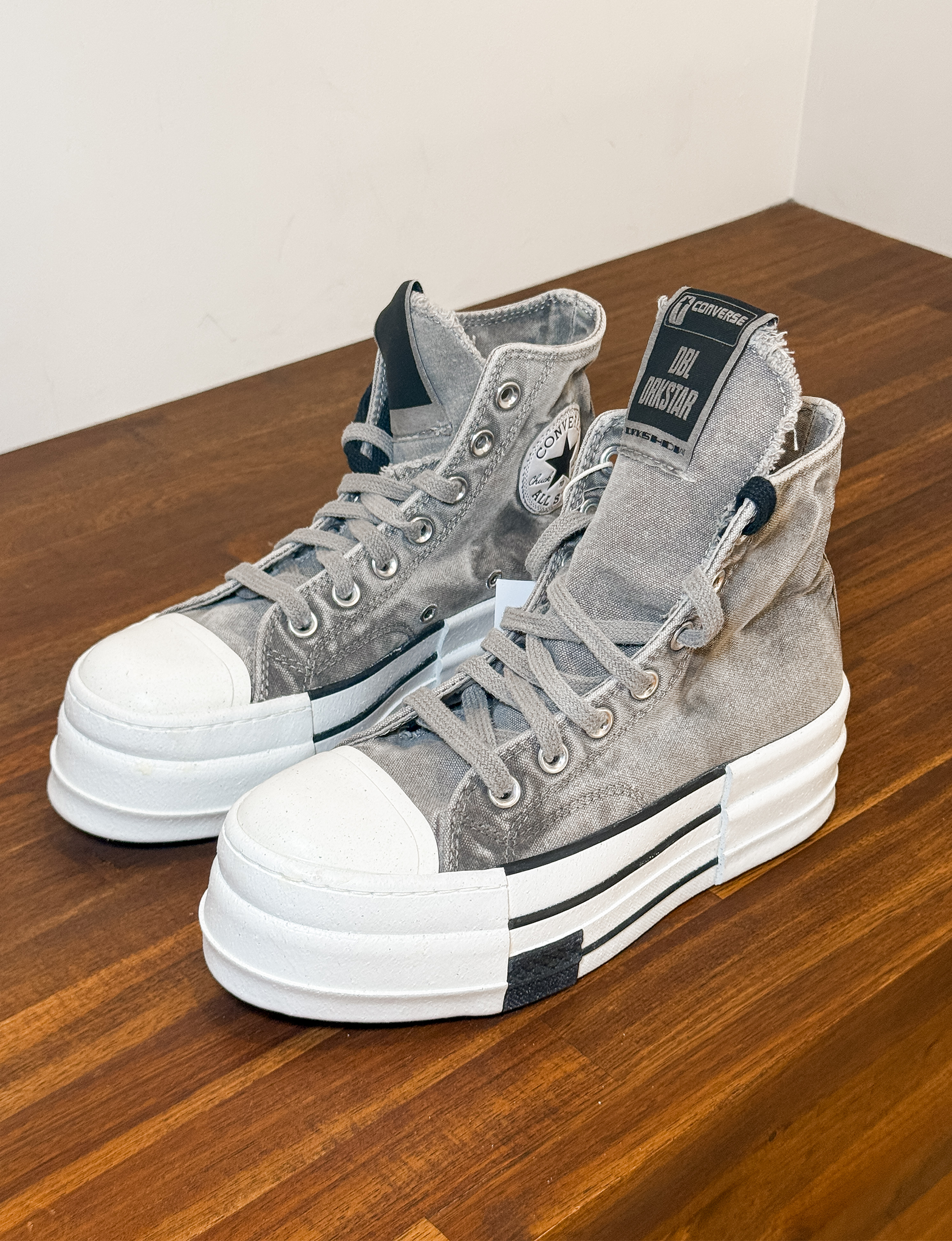 Converse X Rick Owens Drkshdw High Top Sneakers, Overdyed Concrete